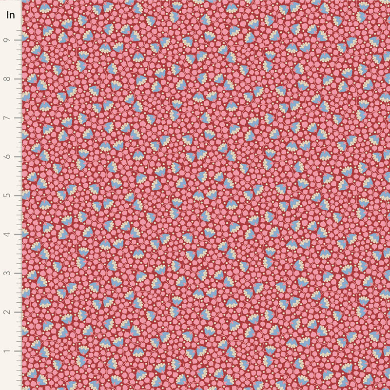 Tilda Patchwork Stoff Baumwolle - Wallflower - Bellflower Pink